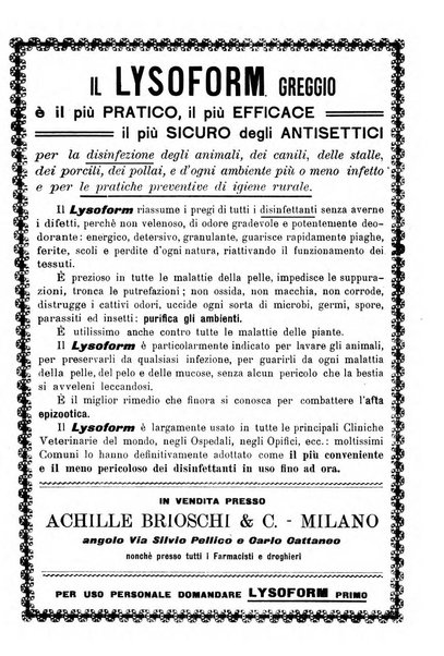 La clinica veterinaria rivista di medicina e chirurgia pratica degli animali domestici