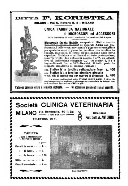 La clinica veterinaria rivista di medicina e chirurgia pratica degli animali domestici