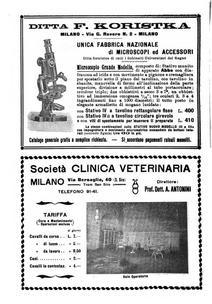 La clinica veterinaria rivista di medicina e chirurgia pratica degli animali domestici