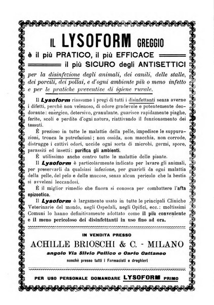 La clinica veterinaria rivista di medicina e chirurgia pratica degli animali domestici