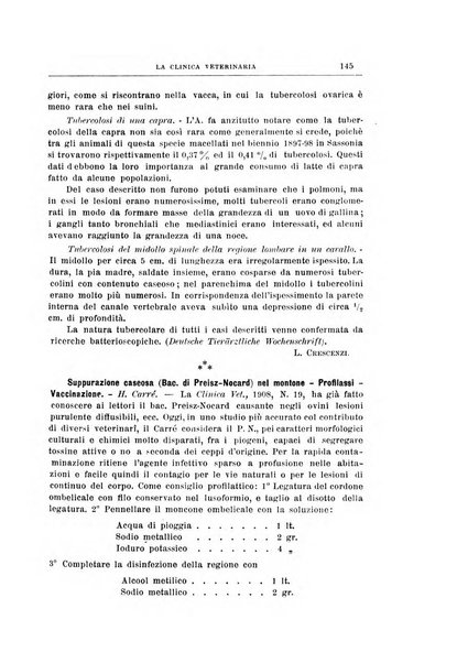 La clinica veterinaria rivista di medicina e chirurgia pratica degli animali domestici