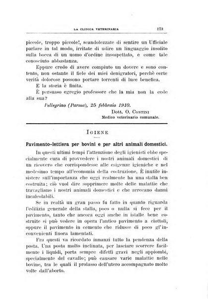 La clinica veterinaria rivista di medicina e chirurgia pratica degli animali domestici