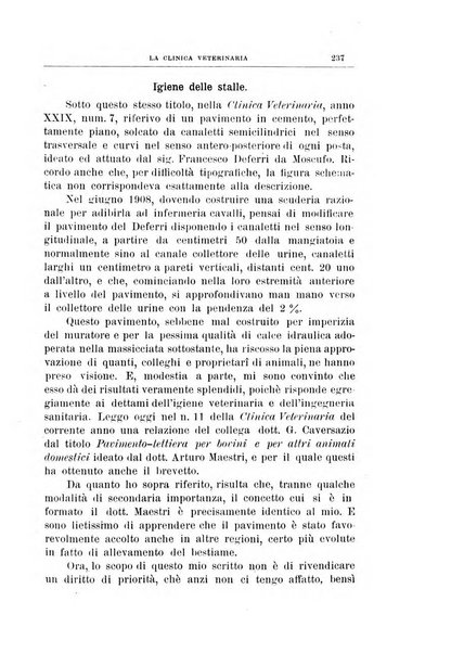 La clinica veterinaria rivista di medicina e chirurgia pratica degli animali domestici