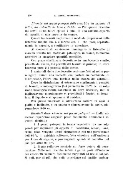 La clinica veterinaria rivista di medicina e chirurgia pratica degli animali domestici