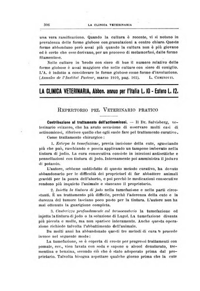 La clinica veterinaria rivista di medicina e chirurgia pratica degli animali domestici