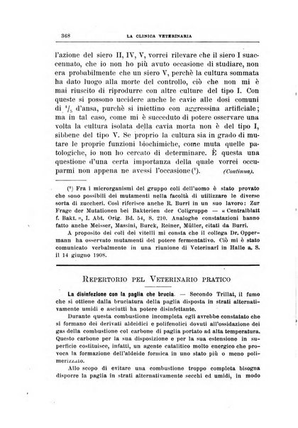 La clinica veterinaria rivista di medicina e chirurgia pratica degli animali domestici