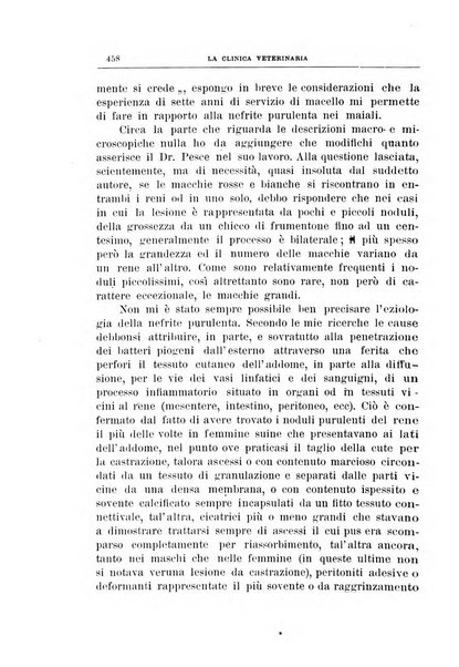 La clinica veterinaria rivista di medicina e chirurgia pratica degli animali domestici