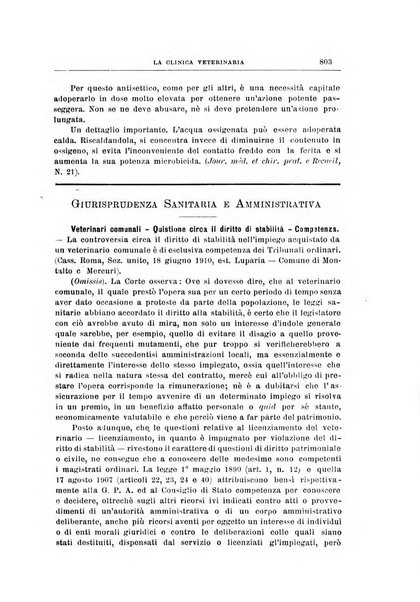 La clinica veterinaria rivista di medicina e chirurgia pratica degli animali domestici