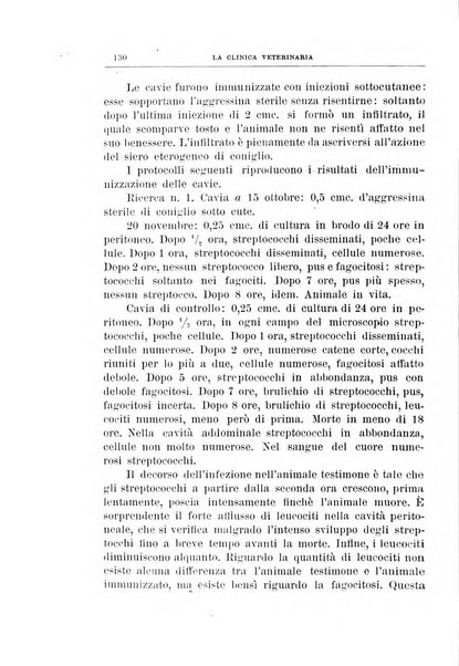 La clinica veterinaria rivista di medicina e chirurgia pratica degli animali domestici