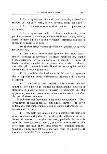 La clinica veterinaria rivista di medicina e chirurgia pratica degli animali domestici