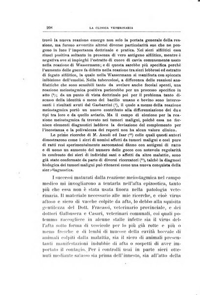 La clinica veterinaria rivista di medicina e chirurgia pratica degli animali domestici