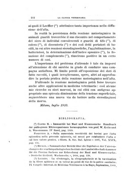 La clinica veterinaria rivista di medicina e chirurgia pratica degli animali domestici