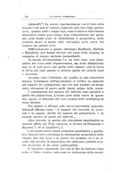 La clinica veterinaria rivista di medicina e chirurgia pratica degli animali domestici