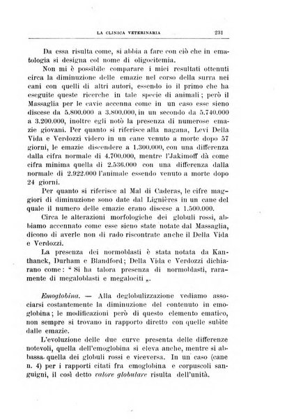 La clinica veterinaria rivista di medicina e chirurgia pratica degli animali domestici