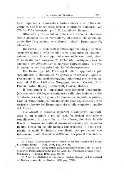 La clinica veterinaria rivista di medicina e chirurgia pratica degli animali domestici