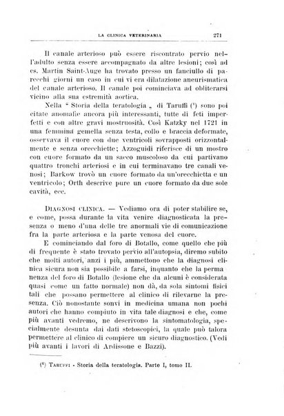 La clinica veterinaria rivista di medicina e chirurgia pratica degli animali domestici