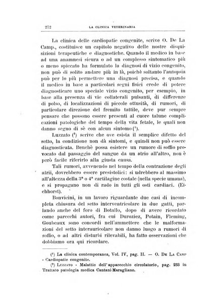 La clinica veterinaria rivista di medicina e chirurgia pratica degli animali domestici