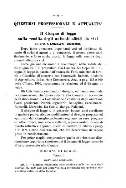 La clinica veterinaria rivista di medicina e chirurgia pratica degli animali domestici