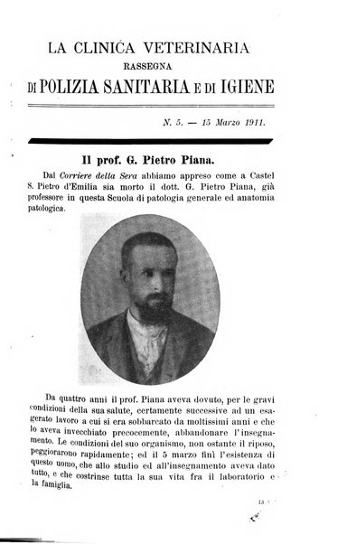 La clinica veterinaria rivista di medicina e chirurgia pratica degli animali domestici