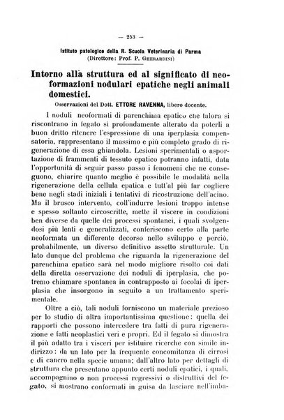 La clinica veterinaria rivista di medicina e chirurgia pratica degli animali domestici