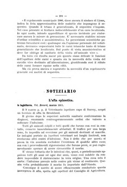 La clinica veterinaria rivista di medicina e chirurgia pratica degli animali domestici