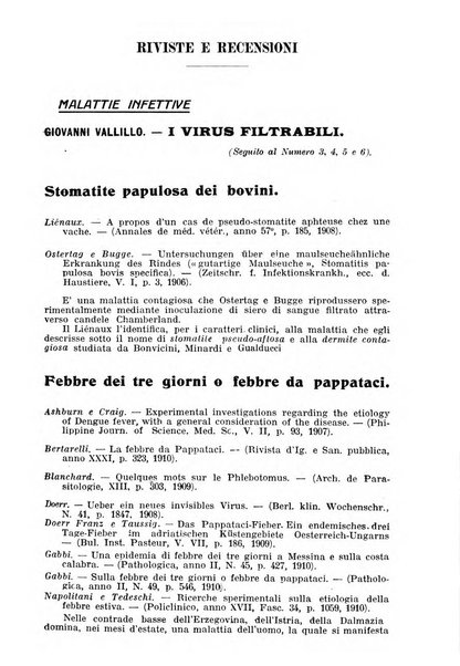 La clinica veterinaria rivista di medicina e chirurgia pratica degli animali domestici