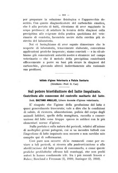 La clinica veterinaria rivista di medicina e chirurgia pratica degli animali domestici