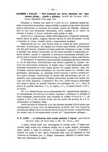 La clinica veterinaria rivista di medicina e chirurgia pratica degli animali domestici