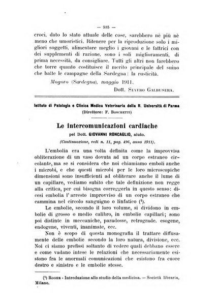 La clinica veterinaria rivista di medicina e chirurgia pratica degli animali domestici