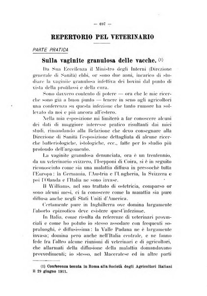 La clinica veterinaria rivista di medicina e chirurgia pratica degli animali domestici