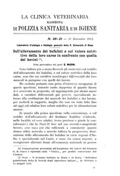 La clinica veterinaria rivista di medicina e chirurgia pratica degli animali domestici