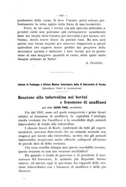 La clinica veterinaria rivista di medicina e chirurgia pratica degli animali domestici