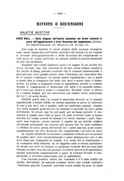 La clinica veterinaria rivista di medicina e chirurgia pratica degli animali domestici