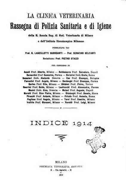 La clinica veterinaria rivista di medicina e chirurgia pratica degli animali domestici