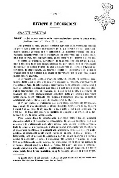 La clinica veterinaria rivista di medicina e chirurgia pratica degli animali domestici