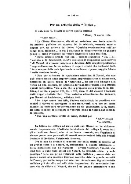 La clinica veterinaria rivista di medicina e chirurgia pratica degli animali domestici