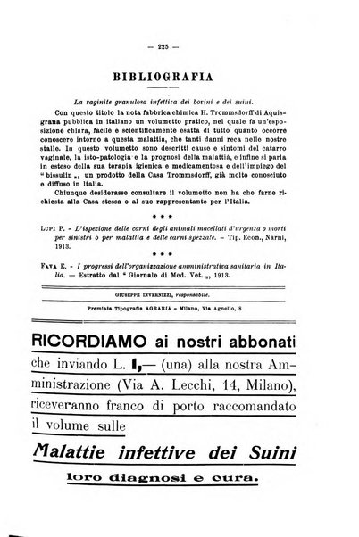 La clinica veterinaria rivista di medicina e chirurgia pratica degli animali domestici