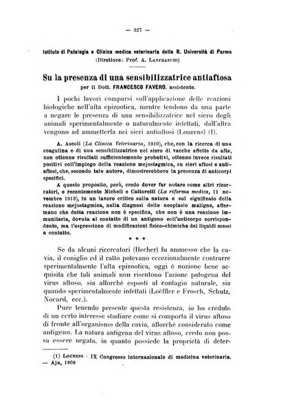 La clinica veterinaria rivista di medicina e chirurgia pratica degli animali domestici