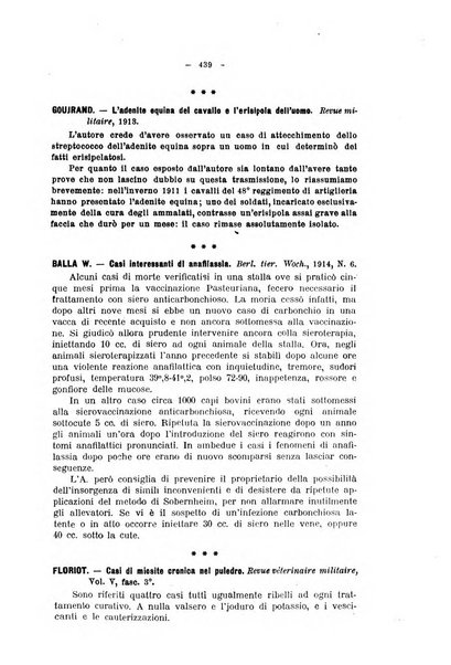 La clinica veterinaria rivista di medicina e chirurgia pratica degli animali domestici