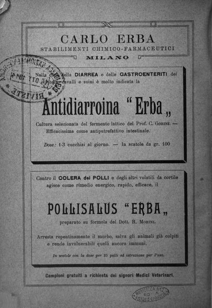 La clinica veterinaria rivista di medicina e chirurgia pratica degli animali domestici