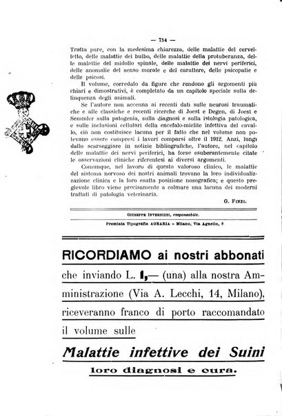 La clinica veterinaria rivista di medicina e chirurgia pratica degli animali domestici