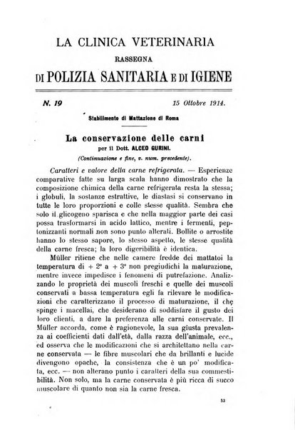 La clinica veterinaria rivista di medicina e chirurgia pratica degli animali domestici