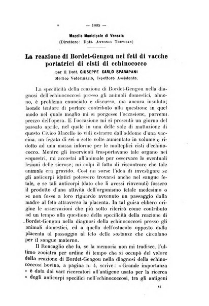 La clinica veterinaria rivista di medicina e chirurgia pratica degli animali domestici