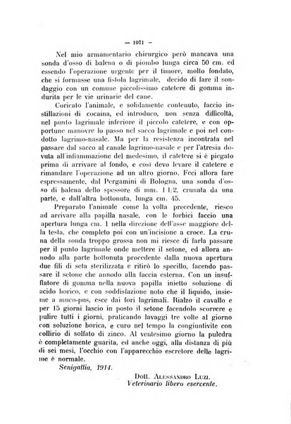 La clinica veterinaria rivista di medicina e chirurgia pratica degli animali domestici