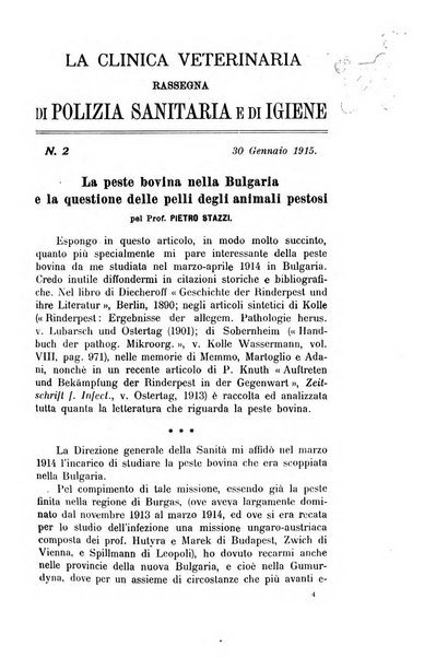 La clinica veterinaria rivista di medicina e chirurgia pratica degli animali domestici