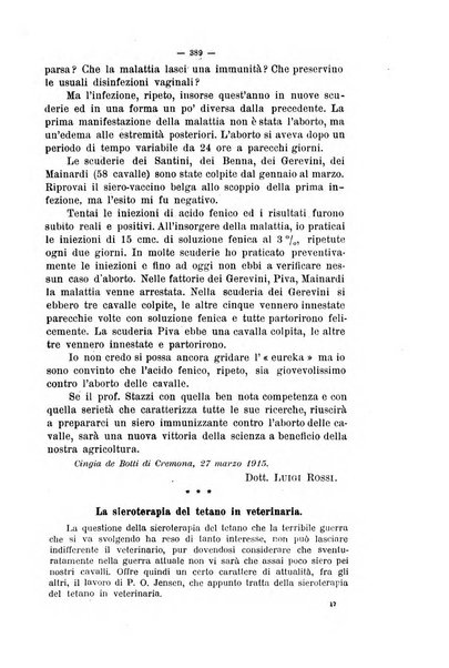 La clinica veterinaria rivista di medicina e chirurgia pratica degli animali domestici