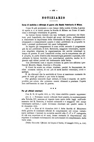 La clinica veterinaria rivista di medicina e chirurgia pratica degli animali domestici