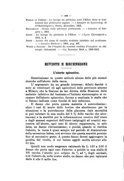 La clinica veterinaria rivista di medicina e chirurgia pratica degli animali domestici