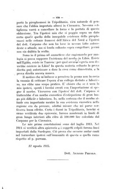 La clinica veterinaria rivista di medicina e chirurgia pratica degli animali domestici