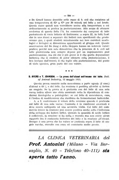 La clinica veterinaria rivista di medicina e chirurgia pratica degli animali domestici